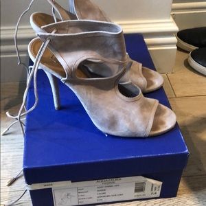 Aquazzura taupe sexy thing heels
